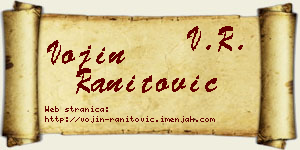 Vojin Ranitović vizit kartica